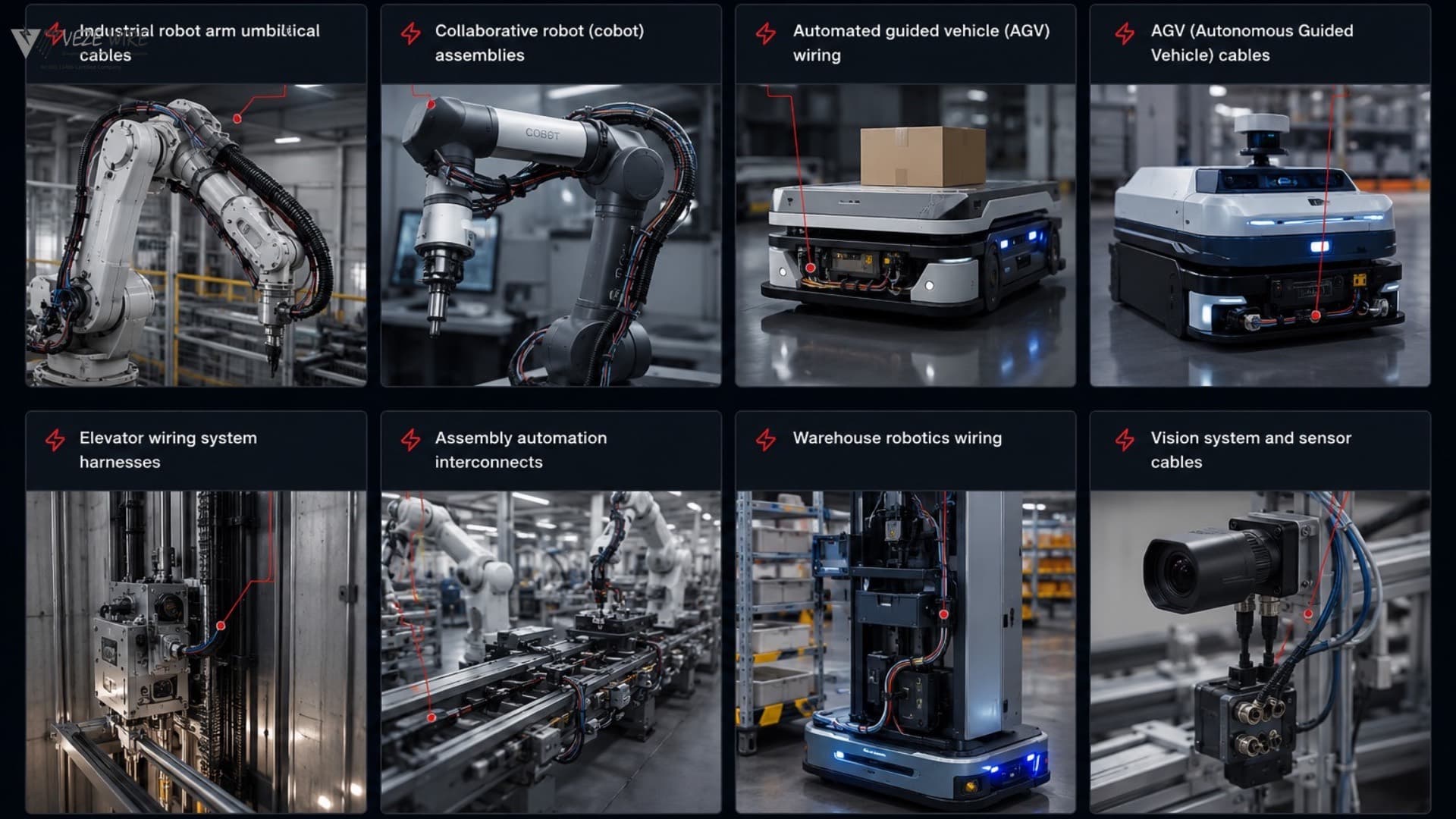 Typical robotics applications: dress packs, EOAT, and continuous-flex interconnects