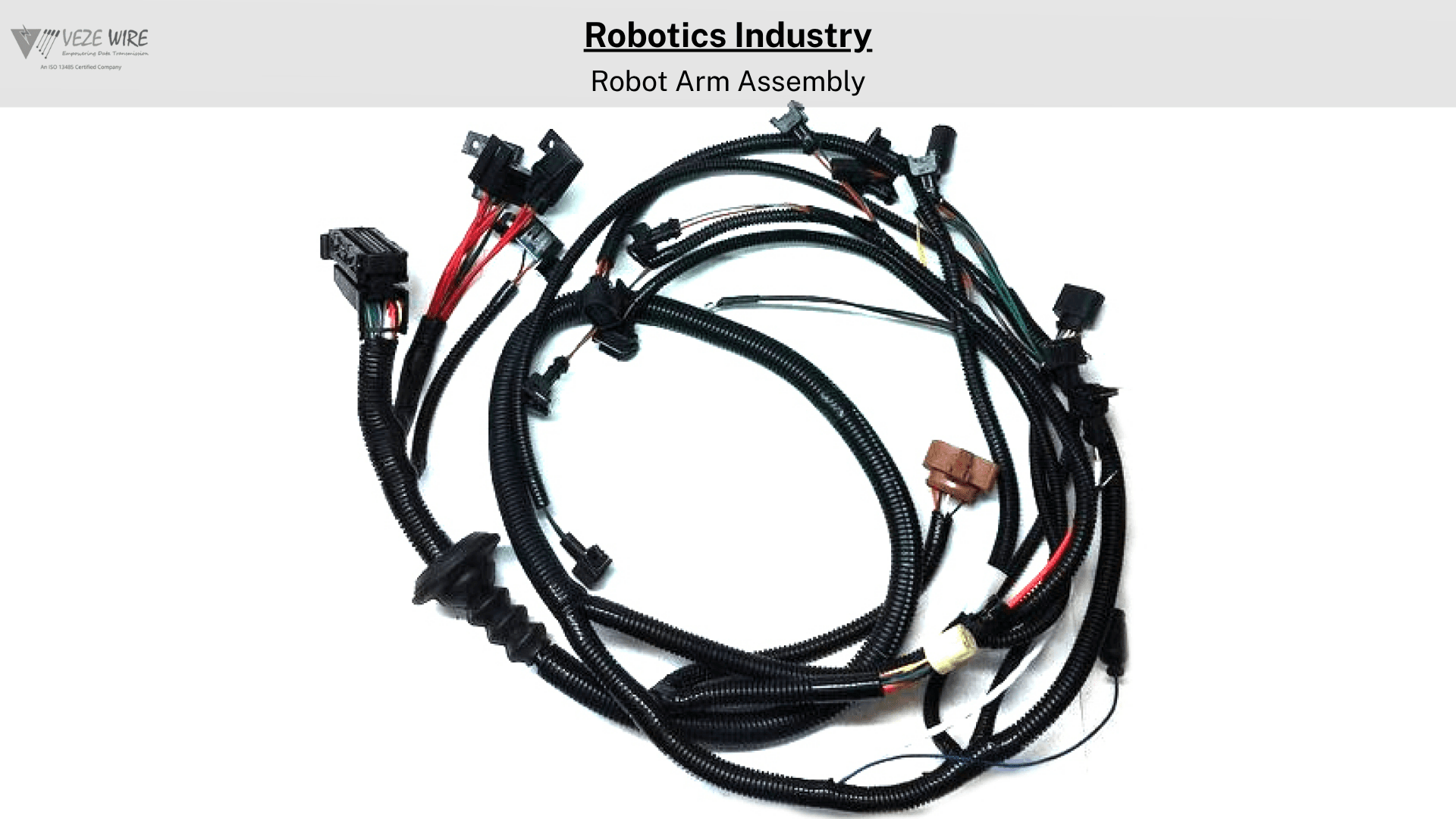 Robotics industry robot arm assembly harness